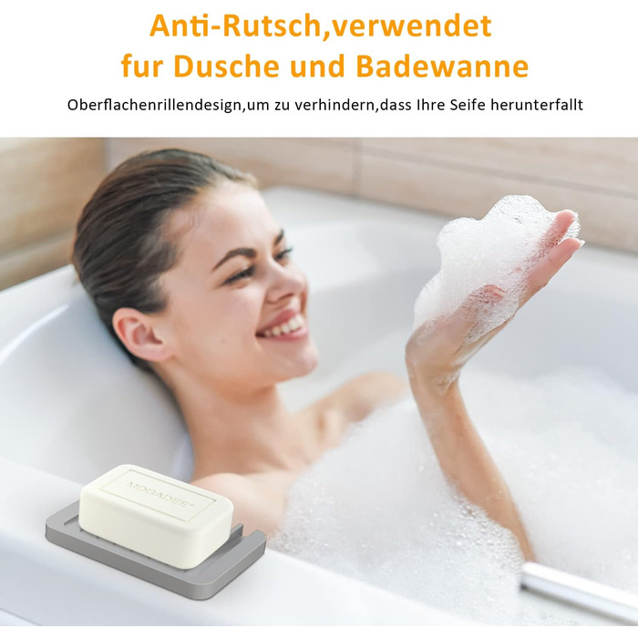 Мильниця, 2 шт. и мильниця силіконова зі зливом, тримач для мила силіконовий для ванної кімнати душ нековзний дизайн мильниця для