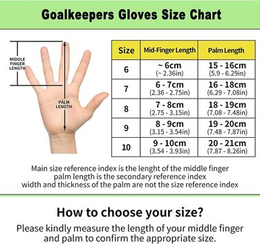 Футбольні воротарські рукавички для підлітків - дитячі нековзні та дихаючі рукавички, юнацький розмір 7, різнокольорові