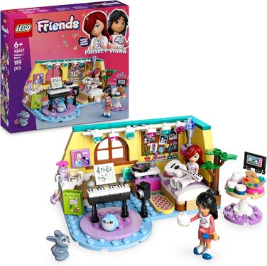 Кімната Пейслі LEGO Friends - Іграшка для рольових ігор - Подарунок для дівчаток віком від 6 років - Набір з 2 мініфігурками, фігуркою кролика та гітарою - Креативний ігровий набір для дітей 42647