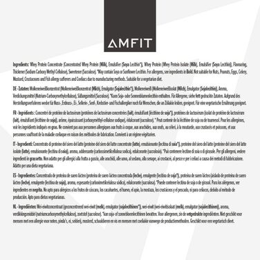 Протеїновий порошок Amfit Nutrition Whey, Ваніль, 1 кг