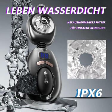 Мастурбатор ZYLEDW для чоловіків, з кріпленням на пояс, 9 режимів вібрації та 9 режимів руху вперед-назад, USB-C
