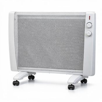 Інфрачервоний обігрівач Syntrox Germany 2400 Вт / Радіаційний обігрівач мобільний електричний обігрівач з термостатом та 4 режимами нагріву, тихий та безпиловий, окремостоячий пристрій з колесами та настінним кріпленням