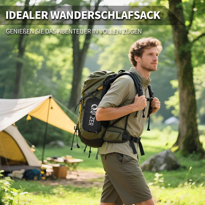 Пуховий спальний мішок, зимовий спальний мішок, наповнений качиним пухом щільністю 650. Сертифіковано RDS. Підходить для температур від 8C до -30C, ідеально підходить для кемпінгу та альпінізму. Чорний 8C