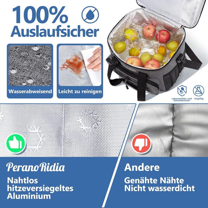 Складана сумка-холодильник для подорожей, ізольована сумка/термосумка/сумка-холодильник для їжі та напоїв, портативний холодильник для кемпінгу, пляжу, барбекю, гриля, пікніків, походів, шопінгу, 20 л