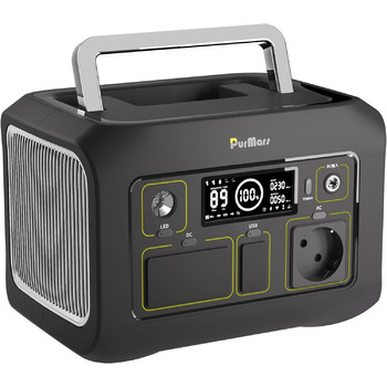 Портативна сонячна електростанція потужністю 300 Вт (макс. 500 Вт) з вихідною напругою 230 В чистої синусоїди змінного струму та акумулятором LiFePO4, підходить для кемпінгу на свіжому повітрі, подорожей та надзвичайних ситуацій. P300E