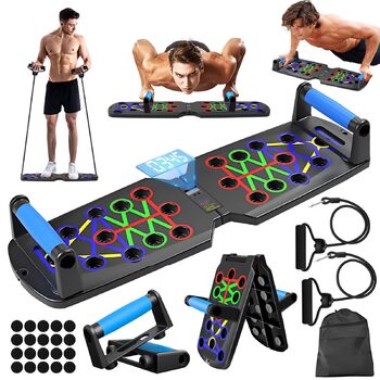 Дошка для віджимання, 26-в-1 багатофункціональна дошка для віджимання, тренажери для домашнього використання, система фітнес-підлога, вправи для м&39язів грудей, професійне обладнання для спалювання жиру для чоловіків, дошка 26 в 1