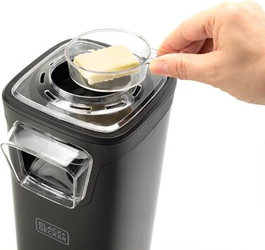 Виробник попкорну Black Decker BXPC1100E 1100 Вт Без олії Компактний Приготування всього за 3 хвилини Багатофункціональні мірні чашки Гаряче повітря Червоний