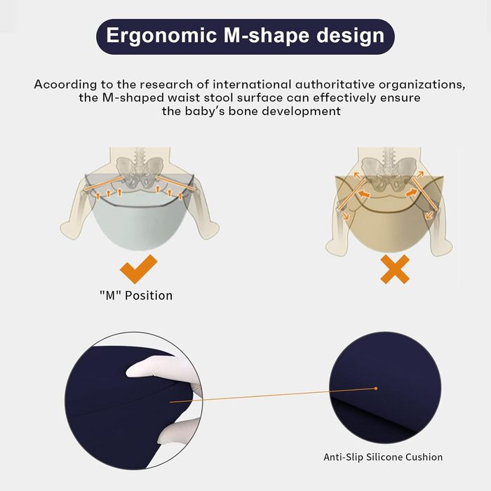 Переноска для новонароджених IULONEE Переноска для новонароджених Ергономічна переноска з сидінням на стегнах Багатофункціональна