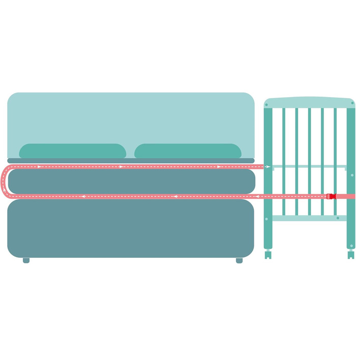 Ексклюзивне приліжкове ліжечко Fillikid Nino 3-в-1 Дитячі ліжечка з букового дерева Дитяче ліжко, додаткове ліжко з 5-рівневим регулюванням висоти Колиска від народження з великою спальною зоною