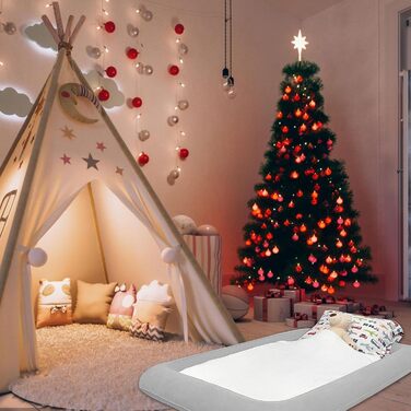 Портативний надувний дитячий матрац 156 x 100 x 30 см, зручний надувний матрац з ПВХ з піднятою рамою, легкий дорожній надувний матрац зі швидким надуванням для комфортного сну Літак, кемпінг, активний відпочинок