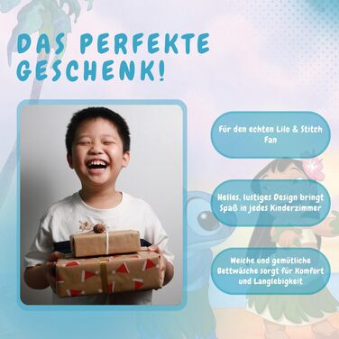 Підковдра Ліло та Стіч - комплект з 2 предметів, підодіяльник 135x200 см наволочка 80x80 см синього кольору