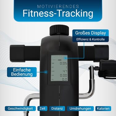 Педальний тренажер Juskys Sportivo - тихий домашній тренажер, фітнес-обладнання, для людей похилого віку, тренажер для рук, тренажер для ніг, міні-велотренажер для дому