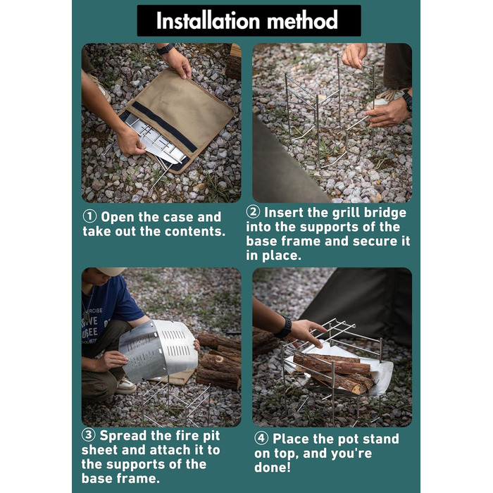 Підставка для багаття з нержавіючої сталі Solo Grill типу A4 SOLO-A4