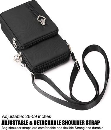 Жіноча сумка через плече DuoLmi невелика, жіноча сумка через плече, нейлонова міні-сумка для мобільного телефону невелика сумка че