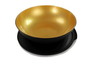 Миска для сервірування Tupperware Allegra 3,5 л, чорне золото, тарілочка для сервірування