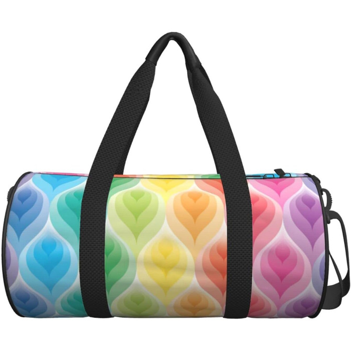 Яскрава дорожня сумка Райдуга, спортивна сумка для чоловіків та жінок, сумка-мішок з градієнтом та візерунком листя