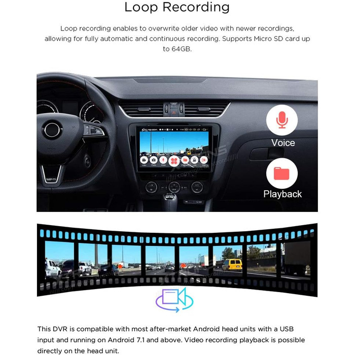 Автомобільна камера Автомобільний відеореєстратор Відеореєстратор Приладова камера 140 Ширококутова камера USB Міні-рекордер, нічн