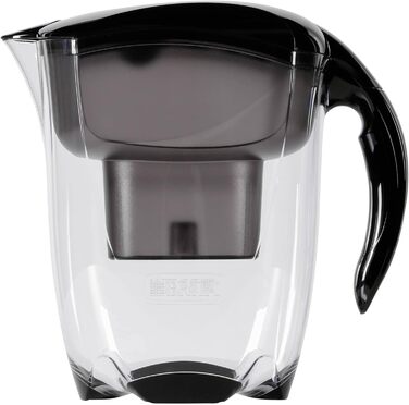 Фільтр для води BRITA Elemaris XL чорний/преміальний глечик, включаючи 1 картридж/фільтр MAXTRA, зменшує вміст вапняку, хлору та металів, повязаних із трубами, таких як мідь і свинець, у водопровідній воді