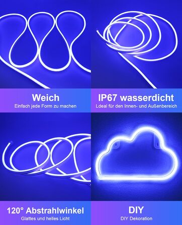 Неонова світлодіодна стрічка Світлодіодна стрічка з можливістю затемнення 3 метри Функція зроби сам з керуванням додатками Синхронізація музики Ігровий RGB Неонова стрічка для внутрішнього приміщення, зовнішнього дому, кухні, вітальні, спальні, стелі, фес