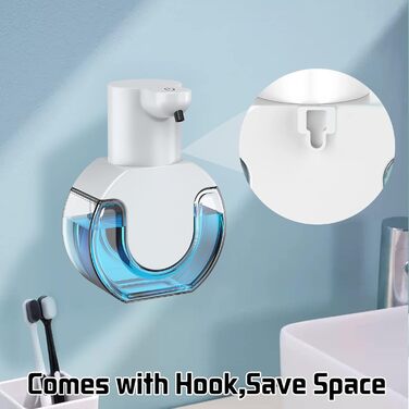 Дозатор мила автоматичний 430 мл USB перезаряджається настінний електричний дозатор мила 4 рівні Електричний дозатор мила Дозатор