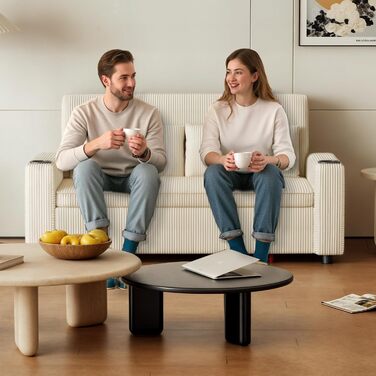 Диван Devoko з функцією сну, розкладний диван-ліжко з регульованою спинкою, невеликий диван-ліжко, розкладний диван, 2-місний диван для вітальні та спальні, бежевий 75Г x 160Ш см