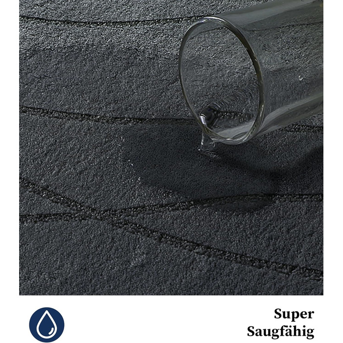 Килимок для ванної кімнати chakme з піни з ефектом пам&39яті, нековзний килимок для ванної, що миється, м&39який абсорбуючий килимок для ванної кімнати, килимок для душу для ванної кімнати темно-сірого кольору, 50x80 см