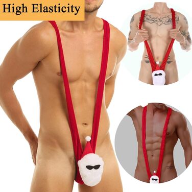 Чоловічі еротичні боді-труси Borat RSLOVE, еластичні, червоні