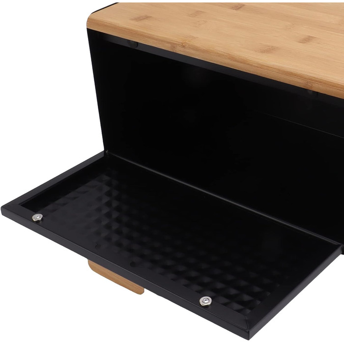 Дерев'яна хлібниця, хлібниця для зберігання хліба, хлібниця для ферми, старовинна велика хлібниця для кухонного столу, міцна хлібн