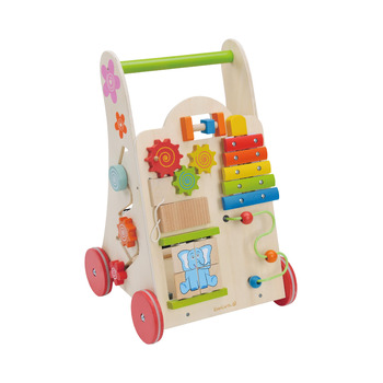 Іграшка для ходьби EverEarth, виготовлена з екологічно чистої деревини Сприяє розвитку ходьби та моторики у малюків Зручна для дітей іграшка з безпечними фарбами на водній основі EE30949