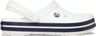 Сабо Crocs унісекс для дорослих з крокодиловою стрічкою, білий/білий/темно-синій, 12 жіночих/10 чоловічих