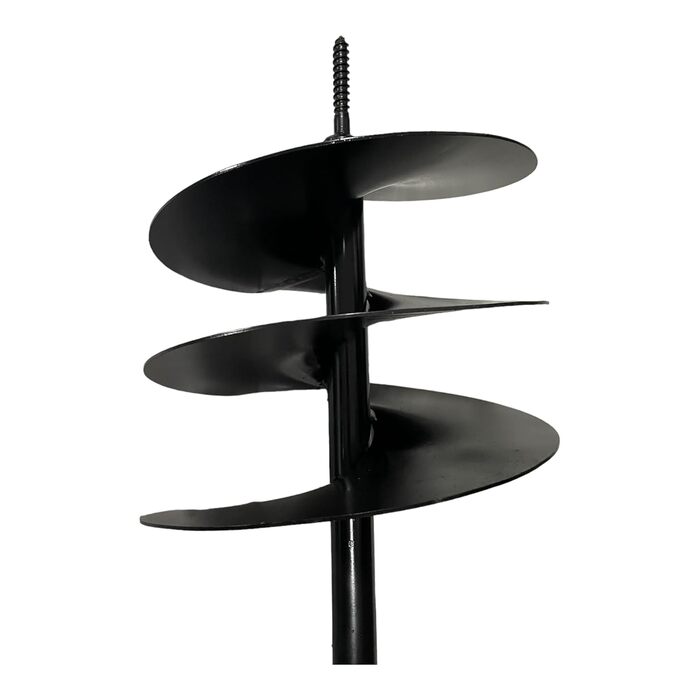 Сталевий ручний бурильник F & R для створення отворів у ґрунті, з гумовими ручками. Бур для земляних робіт у саду, будівництві та ландшафтному дизайні. Лопатовий бур, бур для стовпів, садовий бур, Ø 140 мм.