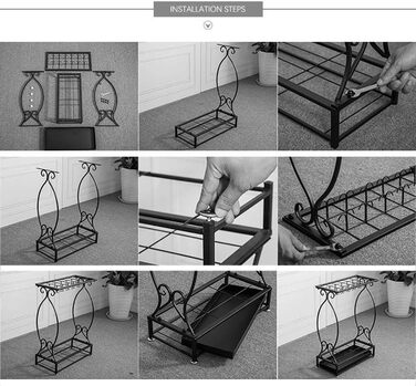 Підставка для парасольки ZXNANA, піддон для крапель, гачок, металевий, для офісу, готелю, вестибюля, дому, незалежна полиця для зберігання, коробка для зберігання палиць (маленька)