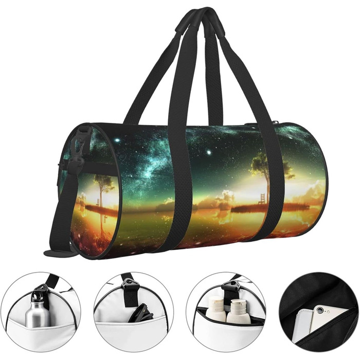 Дорожня сумка-циліндр Аніме Скай, спортивна сумка для чоловіків та жінок, сумка-мішок, спортивна дорожня сумка