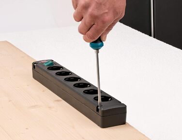 Розетковий подовжувач з вимикачем (багаторозеткова розетка з розетками під кутом 90 градусів, подовжувач з можливістю кріплення та