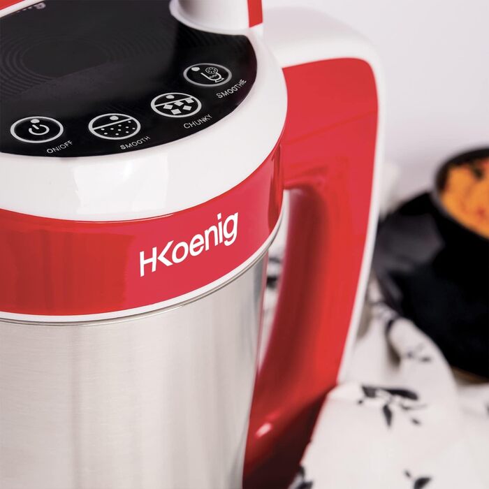 Суповар H.Koenig MXC18, 1.1 л, ізотермічна чаша, 4 програми, до 100C, 850 Вт, червоний