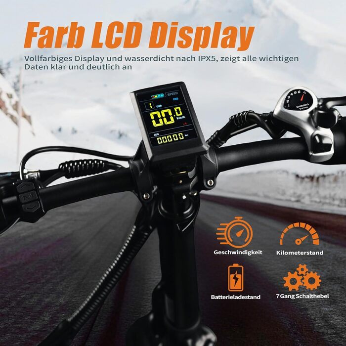 Складаний електровелосипед, електричний велосипед з акумулятором 48 В 16,5 Аг, 25 км/год, 7 швидкостей, запас ходу до 120 км, шини 204,0 дюйма, крутний момент 100 Нм для будь-якої місцевості, електровелосипед для чоловіків та жінок, Z20 Plus темно-сірий