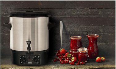 Глінтвейн Stagecaptain GWK-27A - Машина для консервації на 27 літрів - 2000 Вт - Матова нержавіюча сталь - Просте управління (температура та таймер) - Автоматичне вимкнення - Срібло