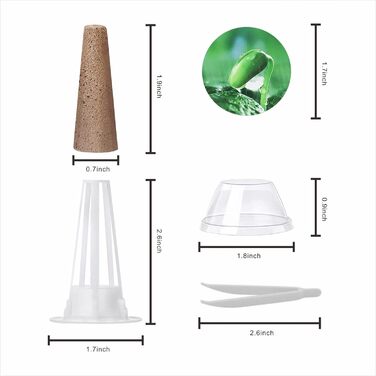 Губки для росту Rigute, 12, набір систем для гідропонного вирощування, включаючи 30 шт. Гідропонного кошика для посадки, 30 шт. Гідропонних ізольованих кришок, 30 шт. Губки для рослин, 30 шт. етикеток