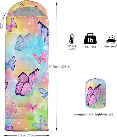 Спальні мішки HOSIMA, спальний мішок-мумія для холодної погоди для дівчаток, хлопчиків, чоловіків, водонепроникний для теплого кемпінгу, походів, активного відпочинку на свіжому повітрі, подорожей, полювання, з компресійними мішками Multi 1