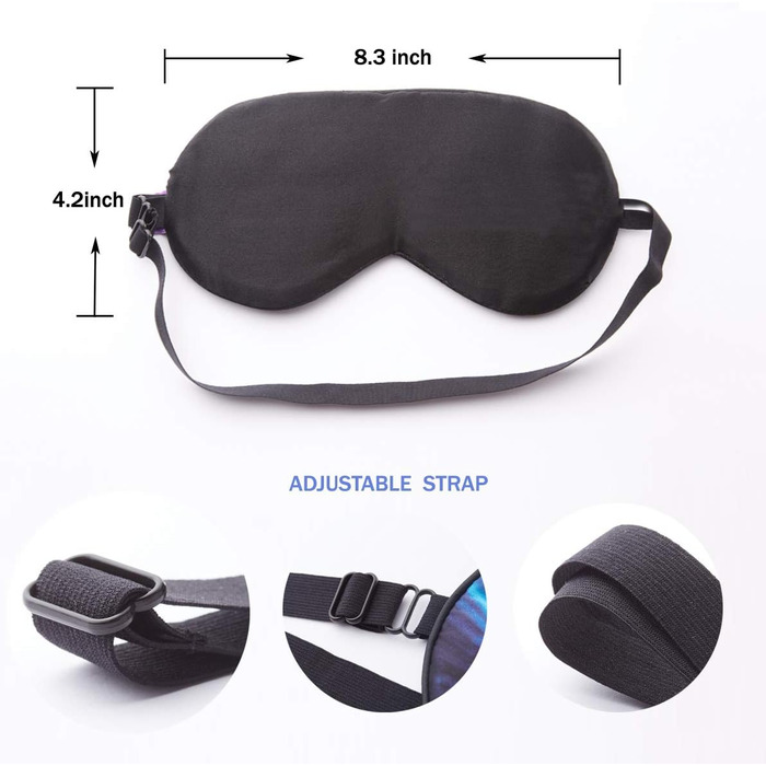 Маска для сну O'Bester, натуральний шовк, зручна і надзвичайно м'яка маска для очей з регульованим ремінцем, найкращий засіб для с