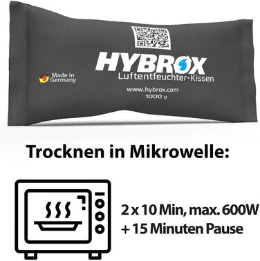 Подушка для осушувача повітря HYBROX - багаторазова, осушувач, автомобільний осушувач (НАБІР ЕКОНОМІЇ 2x1000 г)