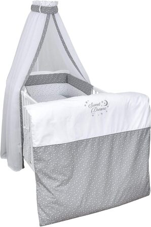 Комплект дитячого ліжка Generic Baby Deluxe 70x140, що трансформується в дитяче ліжко White Sweet Dreams, матрац (з шухлядою), 144Д x 76Ш x 87В см