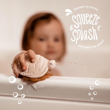 Іграшка для ванни HEVEA Squeeze and Squirt Whale & Turtle - 100 натуральна іграшка для купання - ідеально підходить для ігор, басейну та купання (морозно-білий і шавлія) Кит і черепаха (морозно-білий і шавлія)