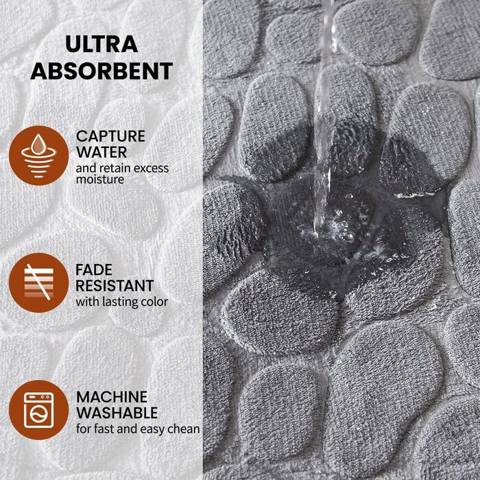 Комплект килимків для ванної, 4 предмети, нековзний, килимок для ванної, що прається, килимок для ванної з піни з ефектом пам&39яті, сірий килимок для ванної, килимок для ванної 50x80 см, 50x120 см, 50x50 см, 60x40 см