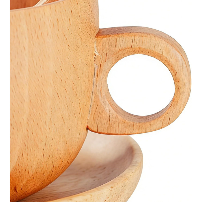 Мл, натуральний дерев&39яний посуд для напоїв з ложкою, набір чайних чашок Дерев&39яні чайні чашки для гольфу, зими, подвір&39я, внутрішнього двору, саду на свіжому повітрі, парку, дому, пікніка, кемпінгу, вечірки, віскі, пива, сільського фінікулу, деревн