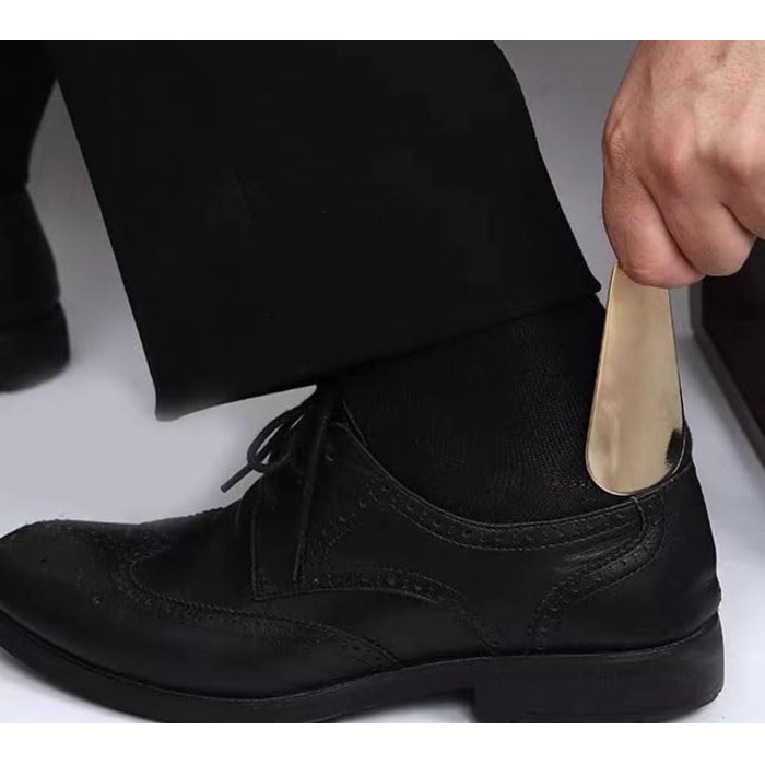 З ручкою, Shoehorn, Брелок Shoehorn, Портативний брелок Shoehorn з латунною ручкою для чоловіків, жінок, взуття для літніх людей, прикраси