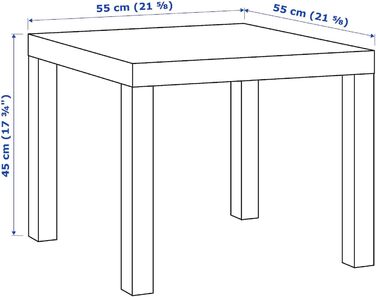 Журнальний столик IKEA Lack, білий, дерев&39яний, 45 x 55 x 55 см