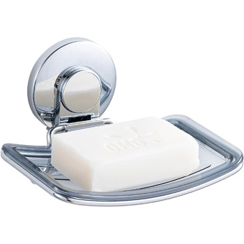 Хромована мильниця для ванної кімнати, всмоктувальна мильниця Max Hold 5 KG без свердління, нержавіюча, водонепроникна, настінна м