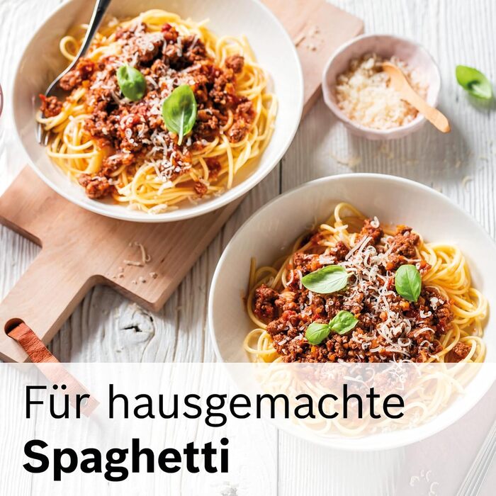 Насадка для спагеті Bosch Pastawalze MUZ5NV3 для кухонних комбайнів Series 2 та 4, нержавіюча сталь, товщина 1,6 мм