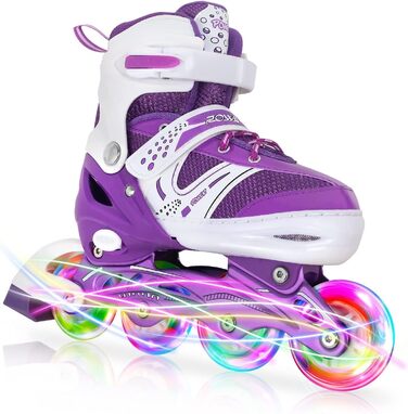 Роликові ковзани для дітей Регульовані роликові ковзани з підсвічуванням колеса Роликові ковзани Відкрите взуття з колесами для ді